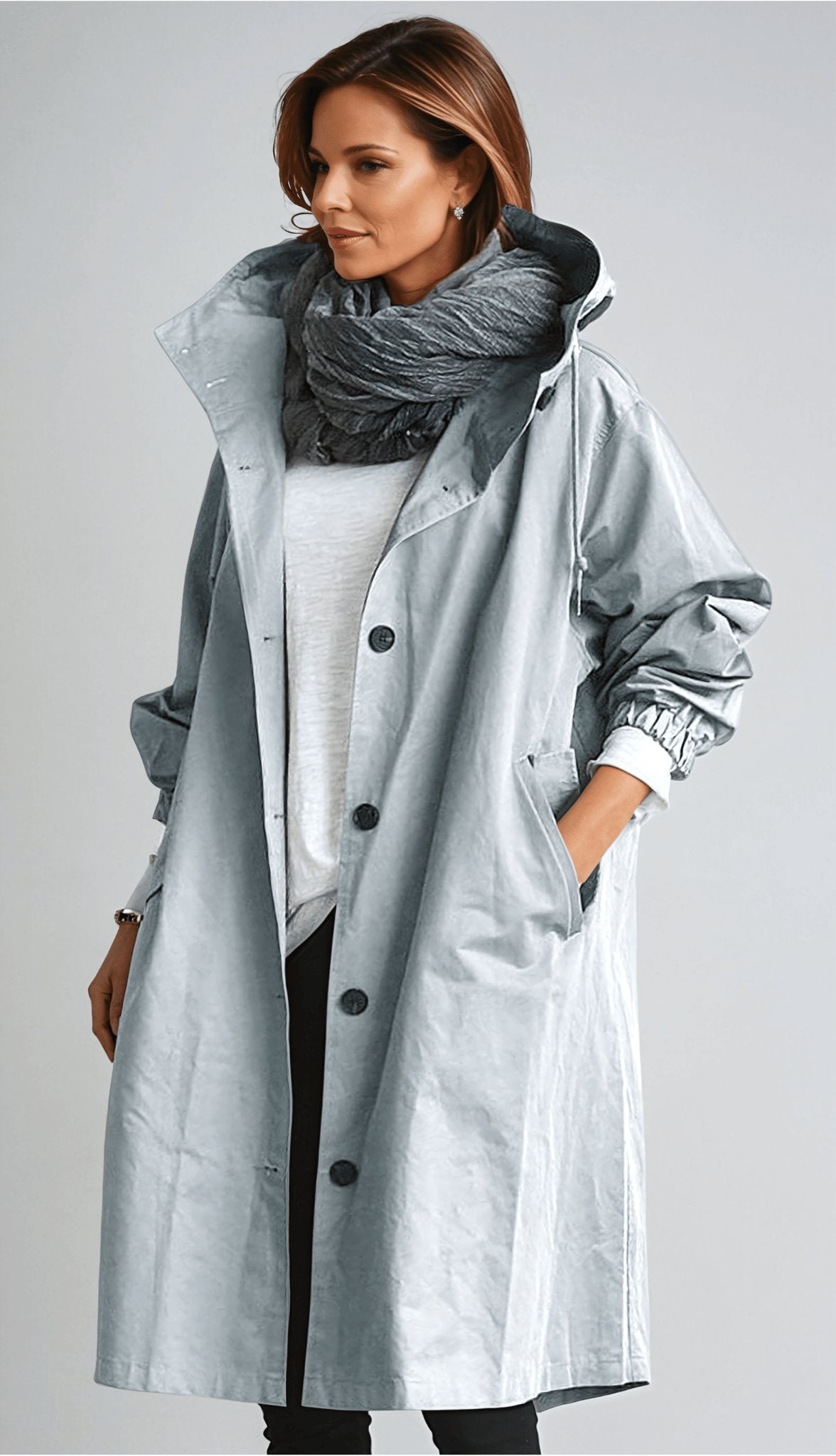 Rain parka trenchcoat relaxed fit