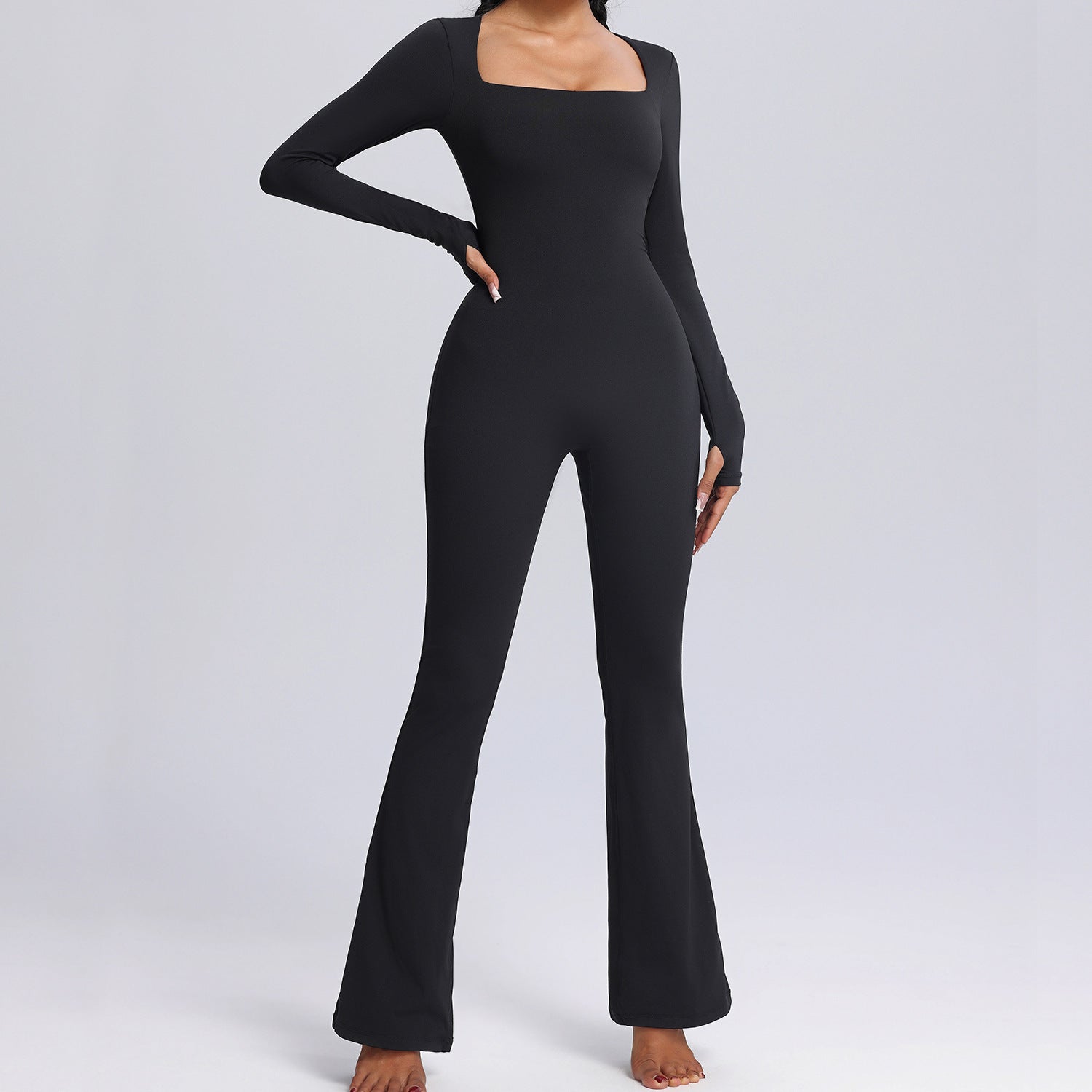 Long Sleeve Square Neck Bodysuit