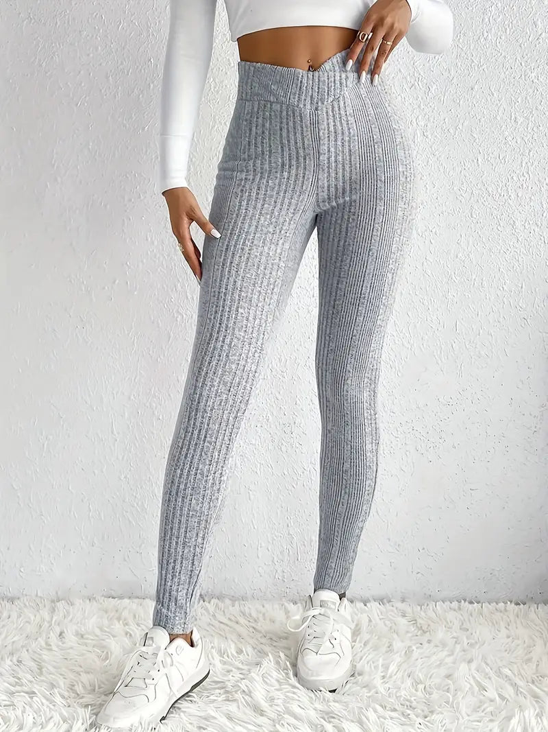 Ribbed High-Waisted Leggings