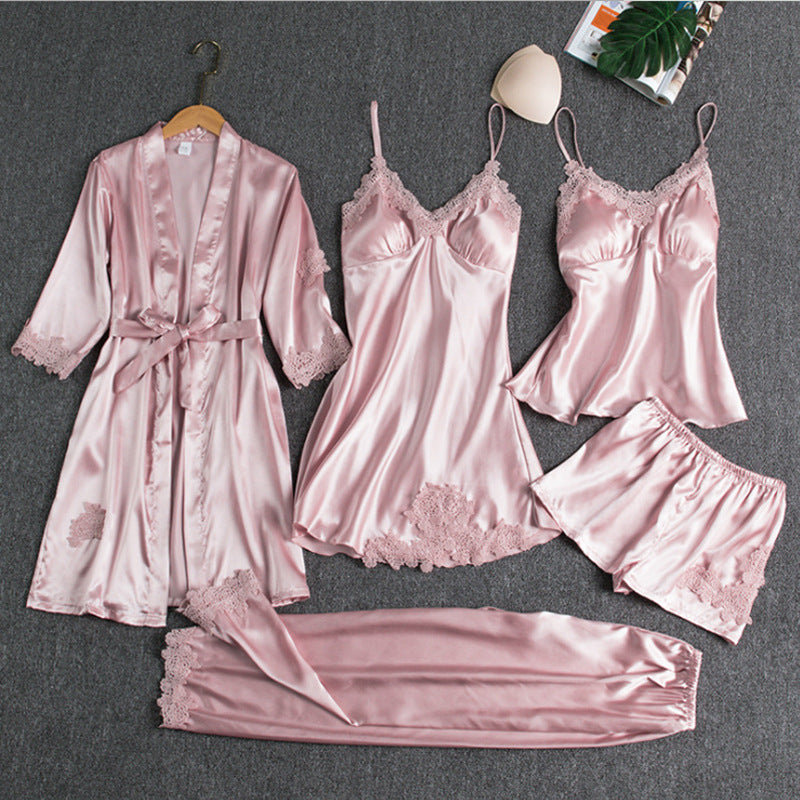 Satin Lace Pajama Set