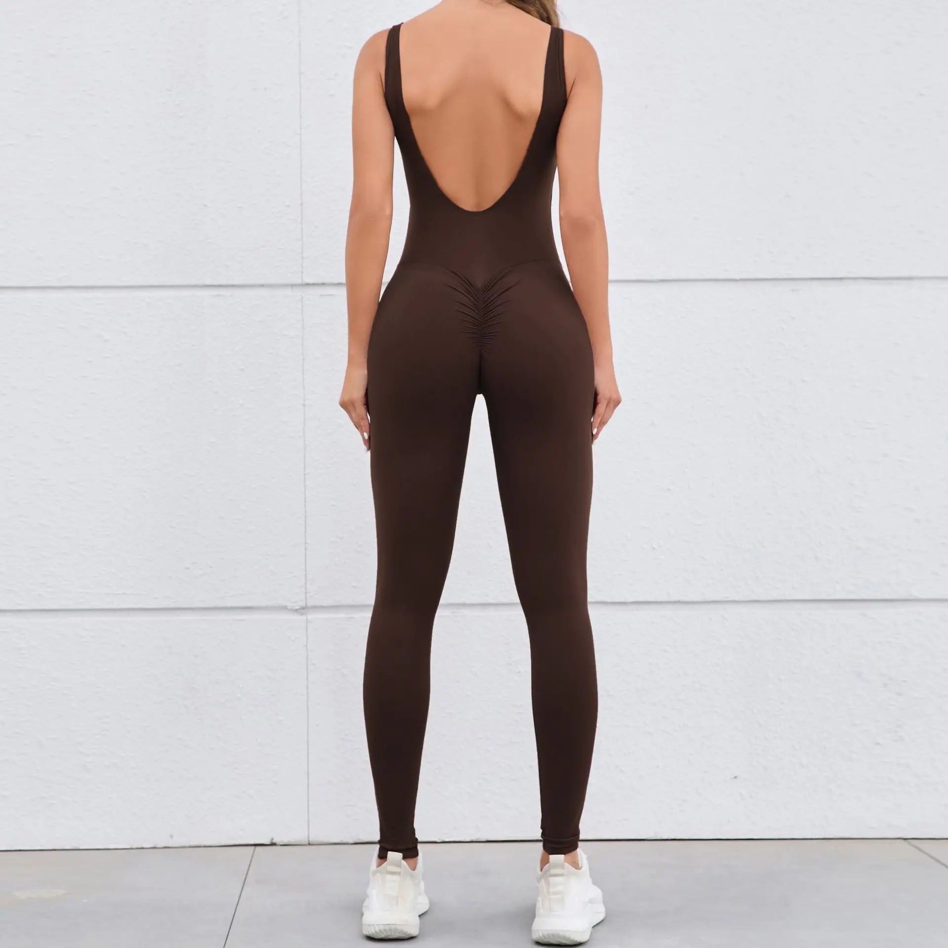 Backless Bodysuit with Ruched Detail