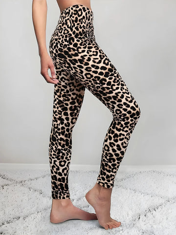 Leopard Print High-Waisted Leggings