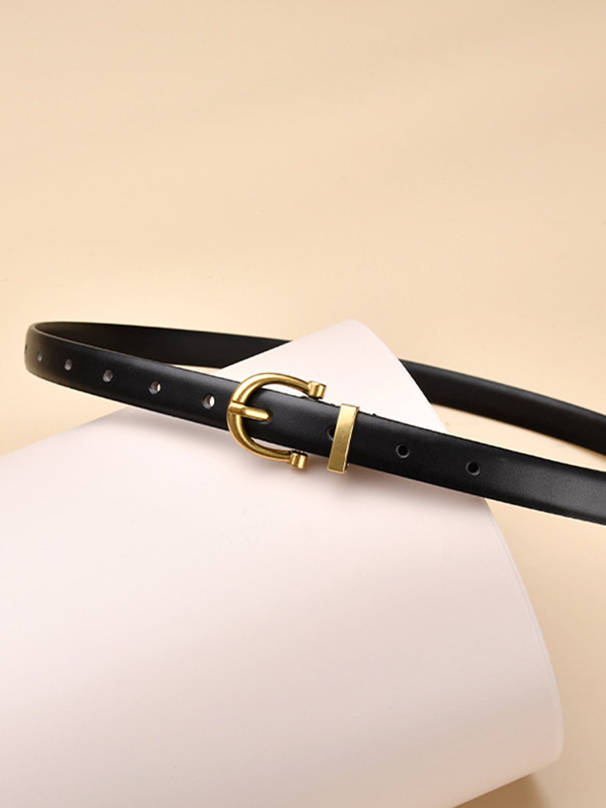 Vorina Luxury FashionAdjustable Simple Metal Pin Buckle BeltBelts