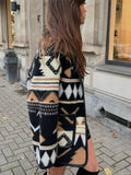 VORINAAztec Patterned Wool CoatWomen's Coats