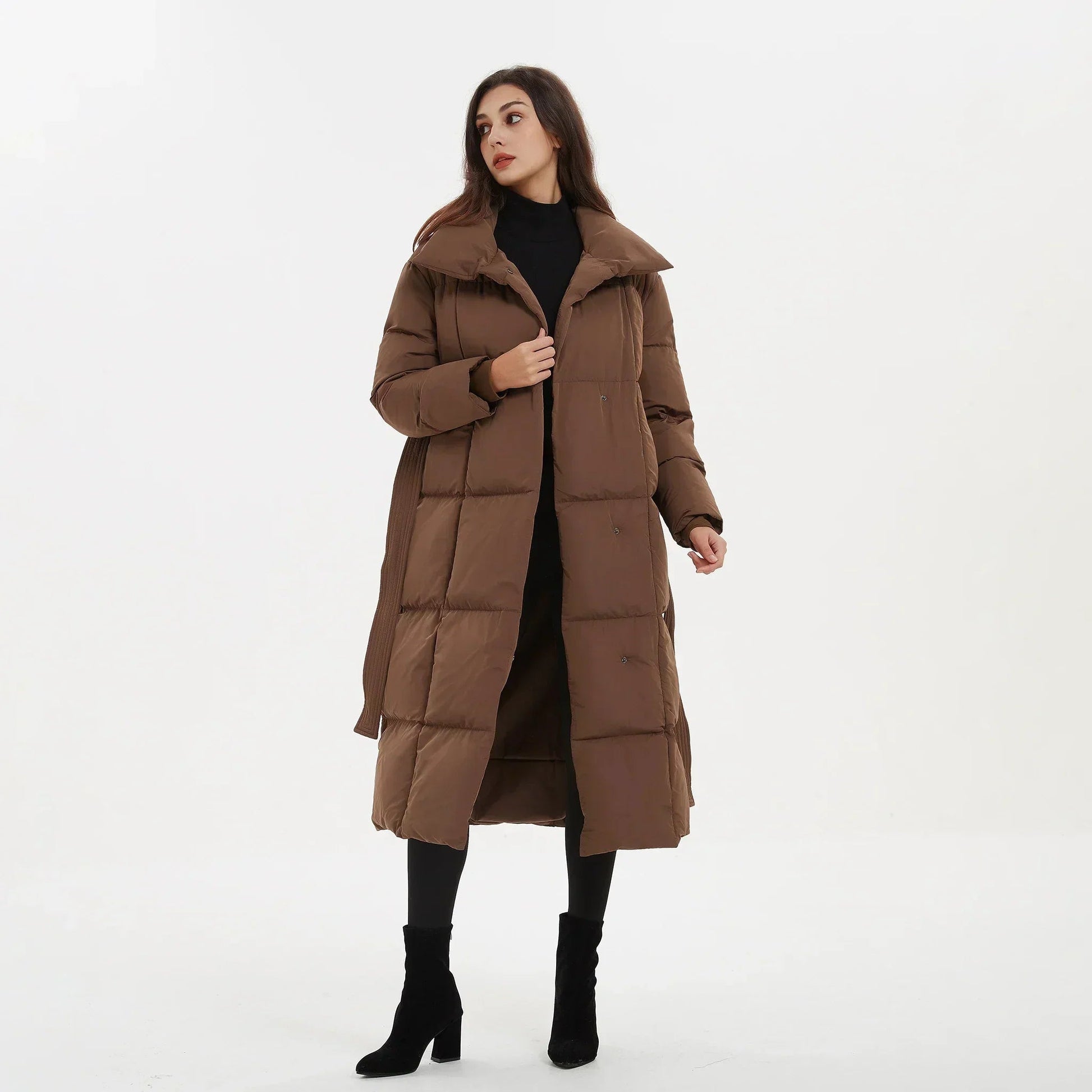 VORINABelted Long Puffer CoatWomen's Coats