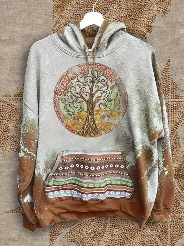 VORINABoho Tree of Life HoodieJackets & Coats