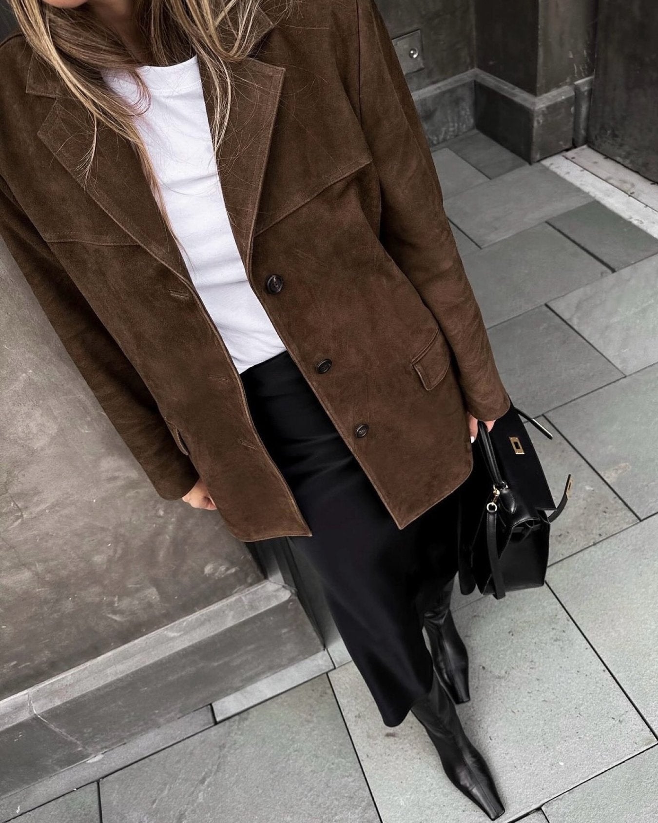 VORINABrown Suede JacketCoat