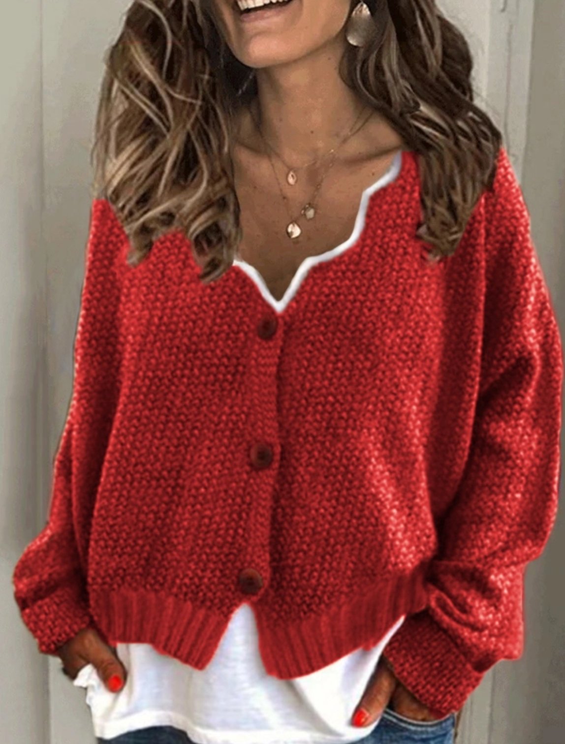 Button Up Knit Cardigan