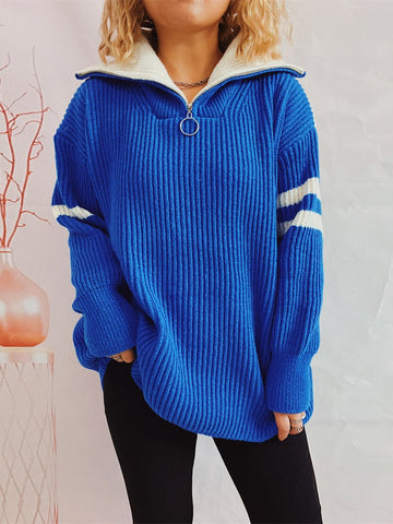 VORINACasual Half - Zip Ribbed SweaterSweater