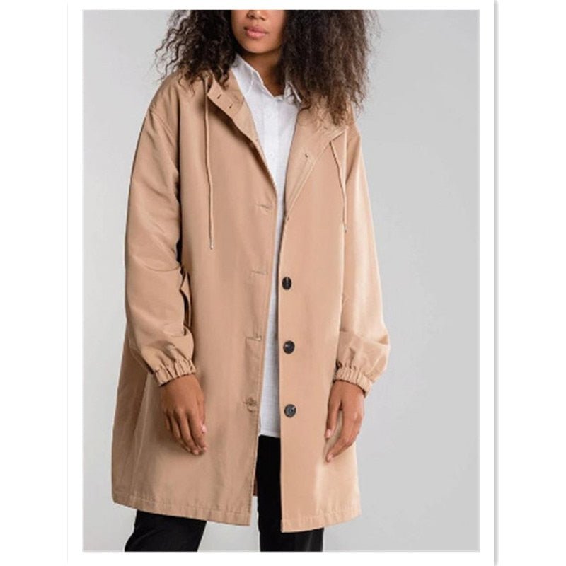 VORINACasual Hooded OvercoatCoats & Jackets