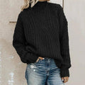 VORINAChunky Black Knit SweaterSweater