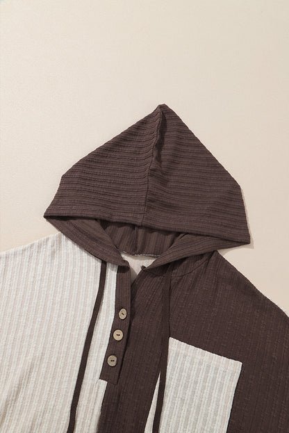 VORINAColorblock Button - Up HoodieCoats & Jackets