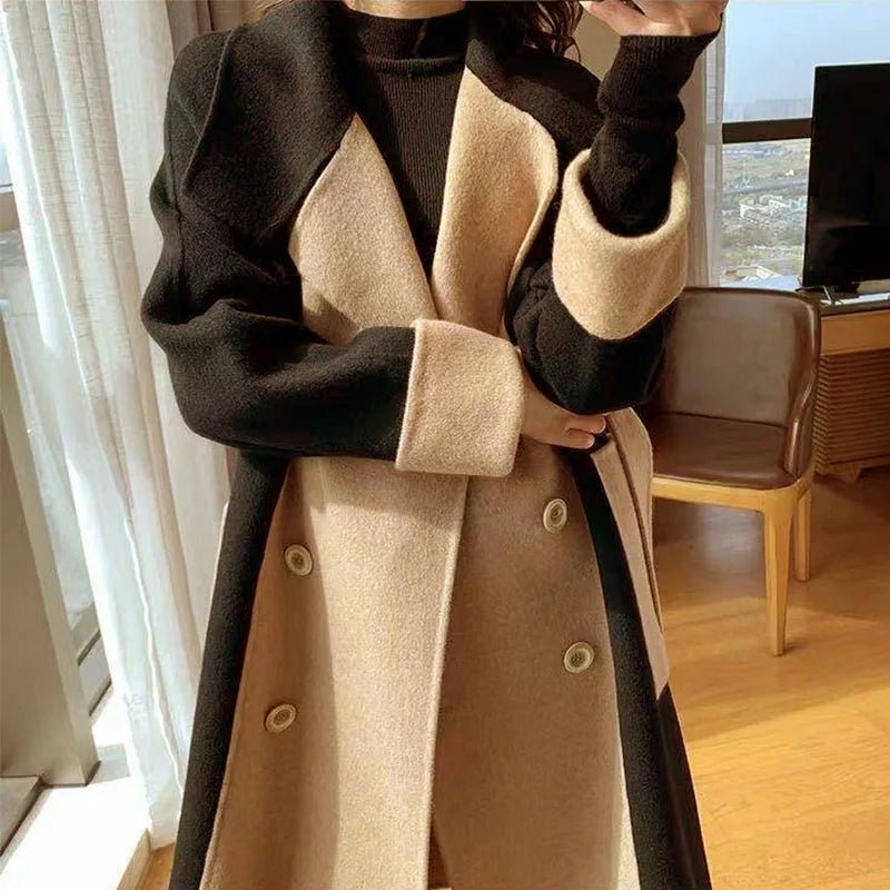 VORINAColorblock Long CoatWomen's Coats