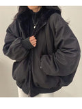 VORINACozy Oversized Bomber JacketWomen's Jacket