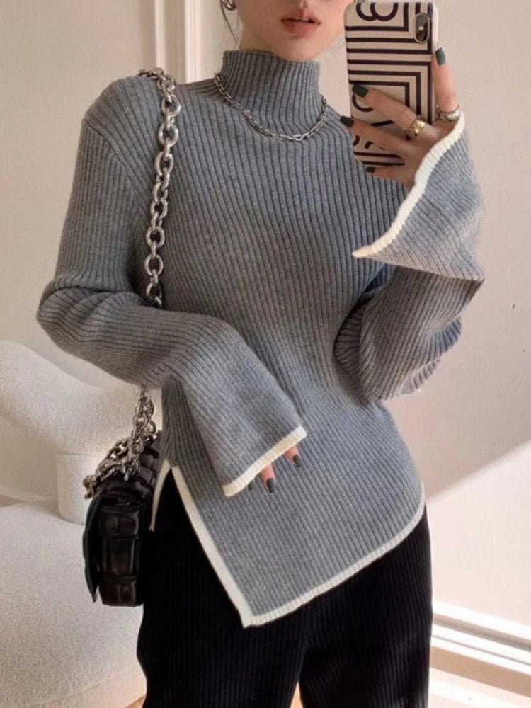 Vorina Luxury FashionElegant Turtleneck SweaterWomen's Sweaters