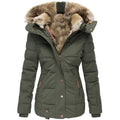 VORINAFaux Fur Hooded Puffer JacketJackets & Coats