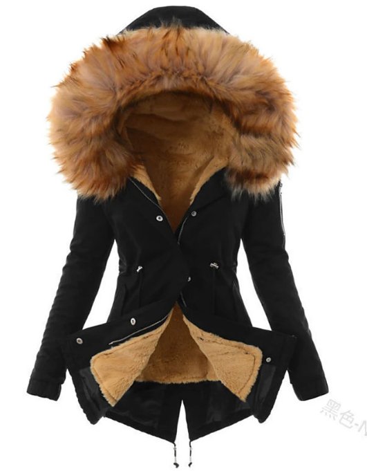 Fur lined coat womens shops uk