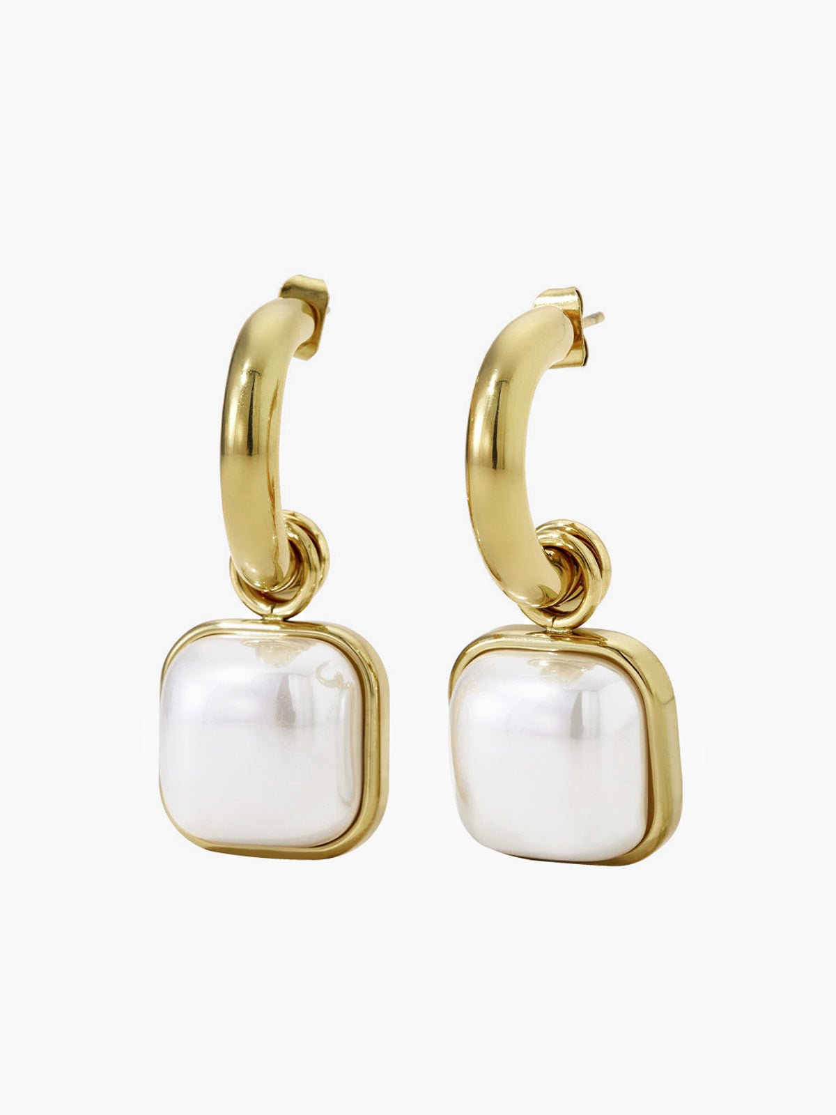 Vorina Luxury FashionFaux Pearl Square Shaped EarringsEarrings