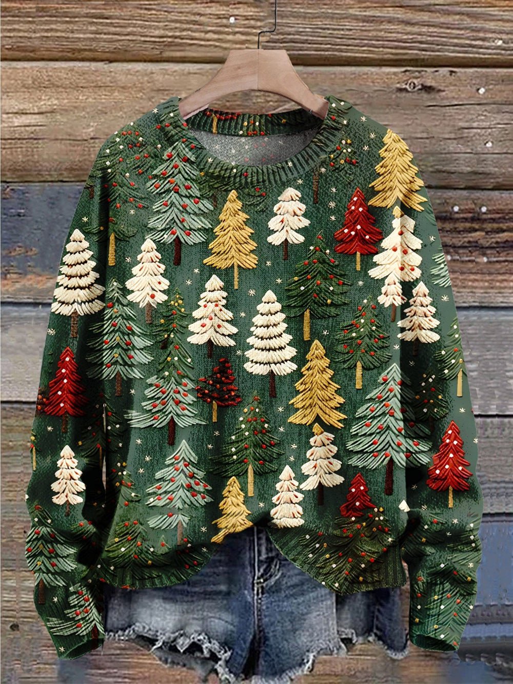 VORINAFestive Tree - Print SweaterSweaters