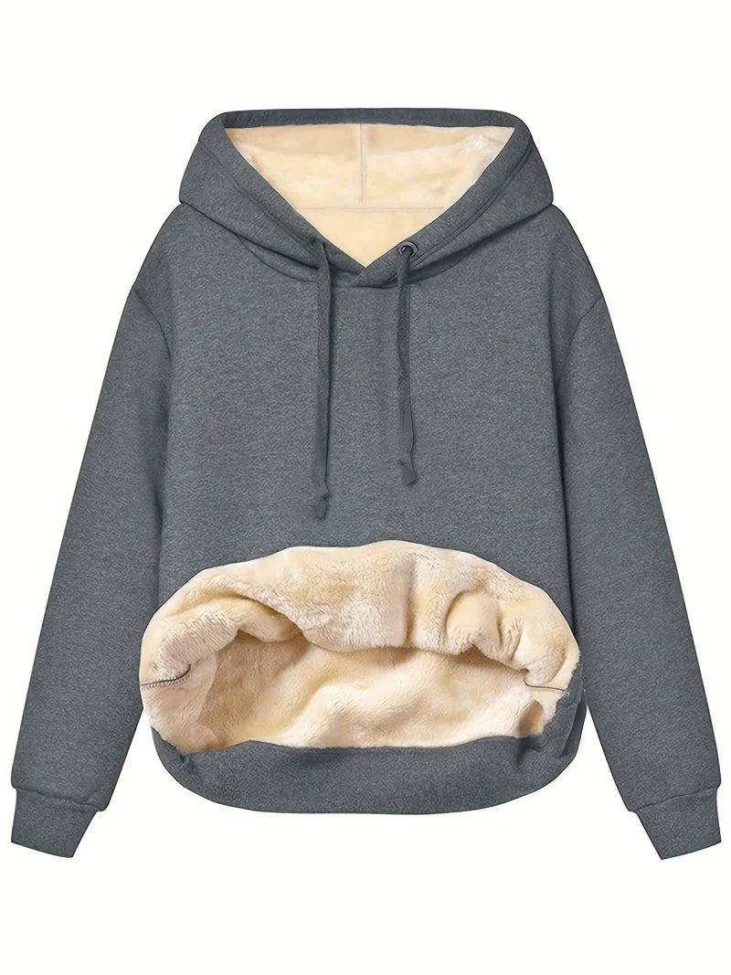 Fleece Lined Kangaroo Pocket Hoodie VORINA