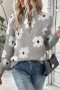 VORINAFloral Half - Zip SweaterSweater