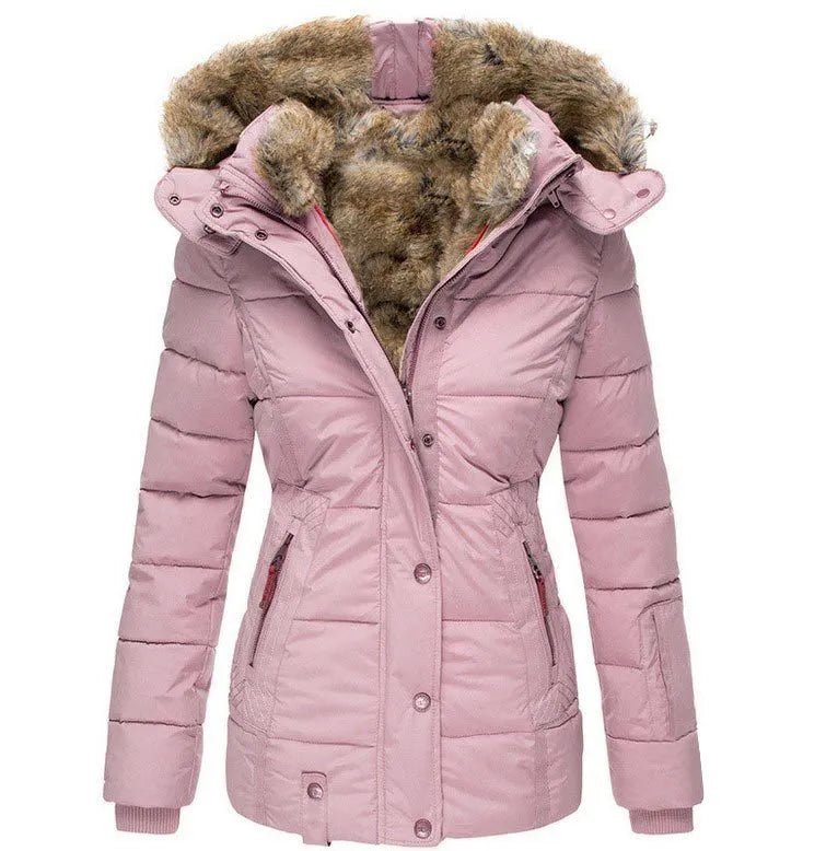 Pink fur lined parka best sale