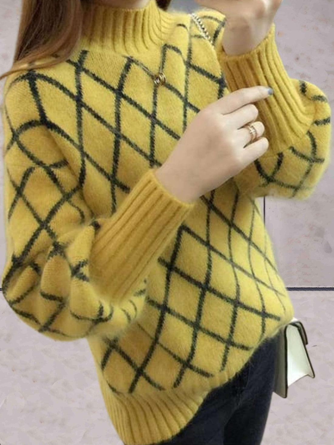 VORINAGeometric Knit SweaterSweaters