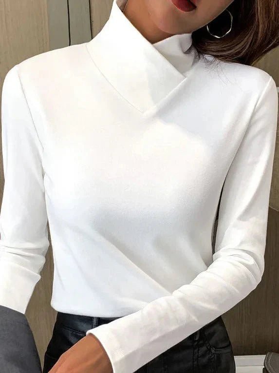 VORINAHigh Neck Long Sleeve TopWomen's Tops