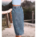 VORINAHigh - Slit Denim SkirtWomen's Skirt