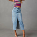 VORINAHigh - Waisted Denim Maxi SkirtWomen's Skirt