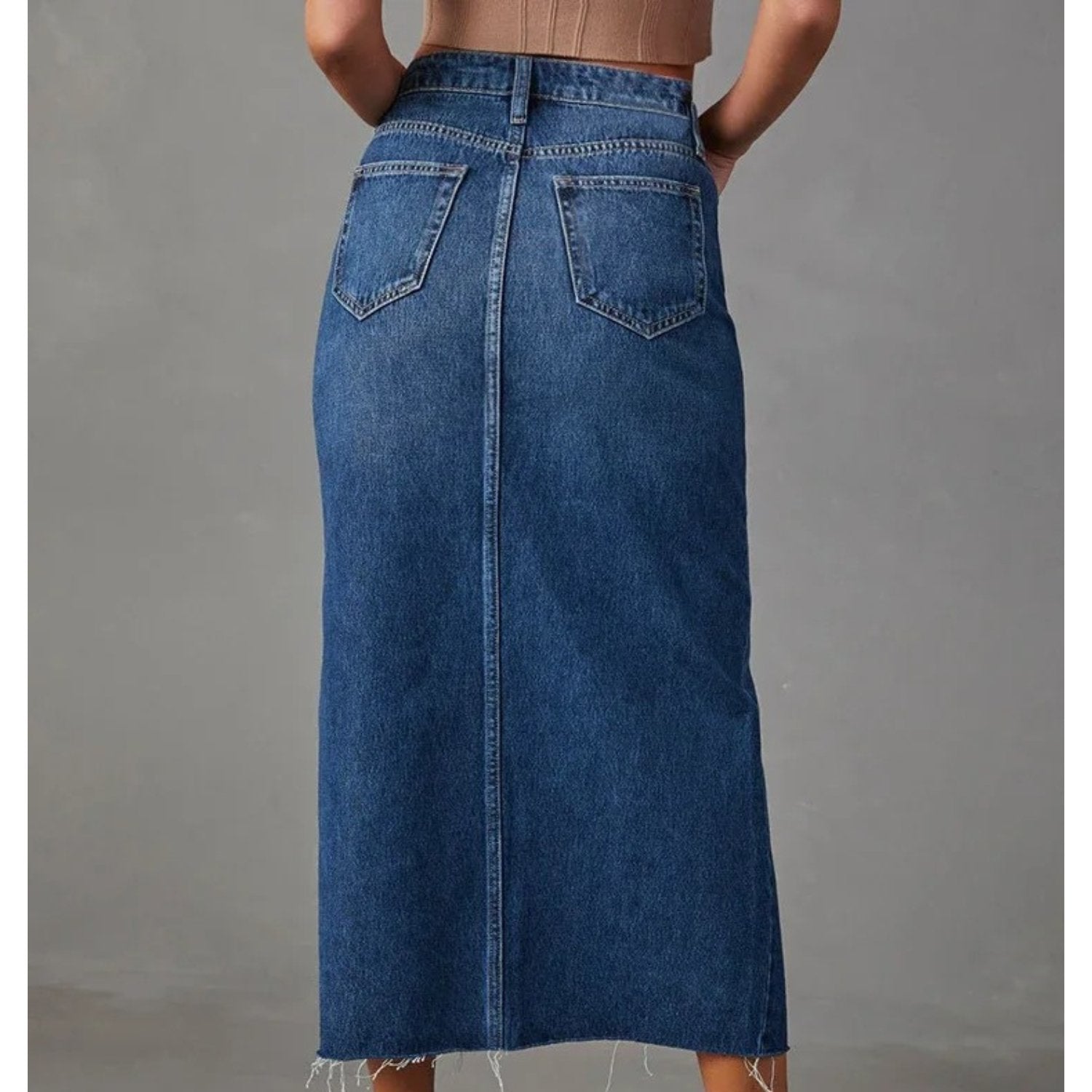 VORINAHigh - Waisted Denim Maxi SkirtWomen's Skirt