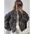 VORINALeopard Print Bomber JacketCoats & Jackets