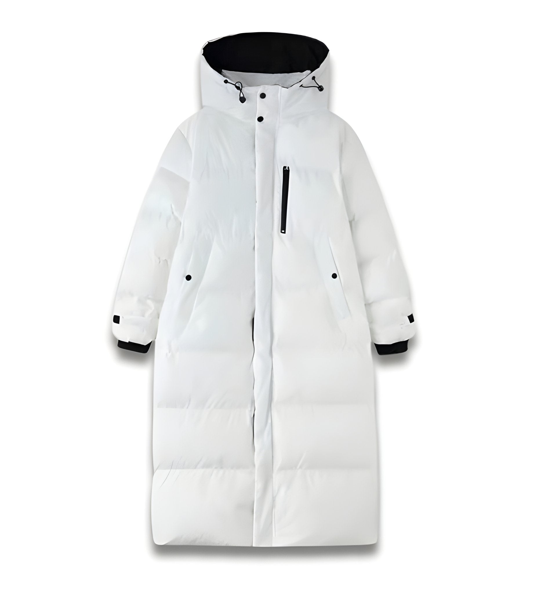 VORINALong Black Puffer CoatCoats