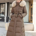 VORINALong Puffer Coat with Fur HoodWomen's Coats