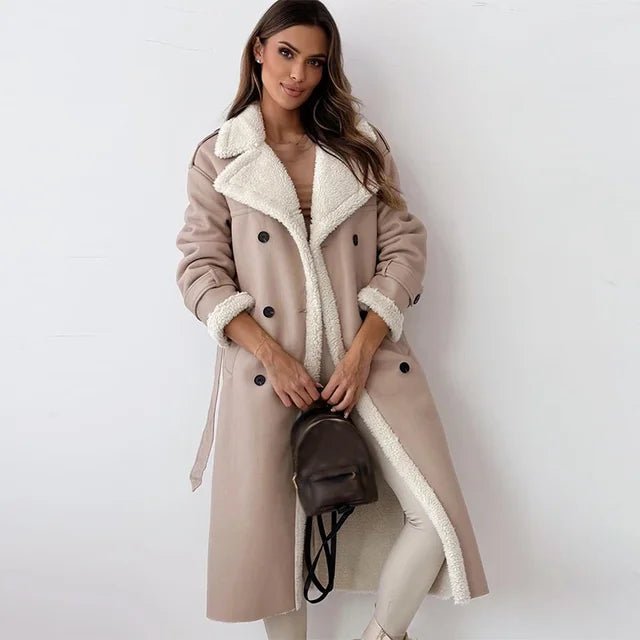 VORINALong Shearling Leather CoatWomen's Coats