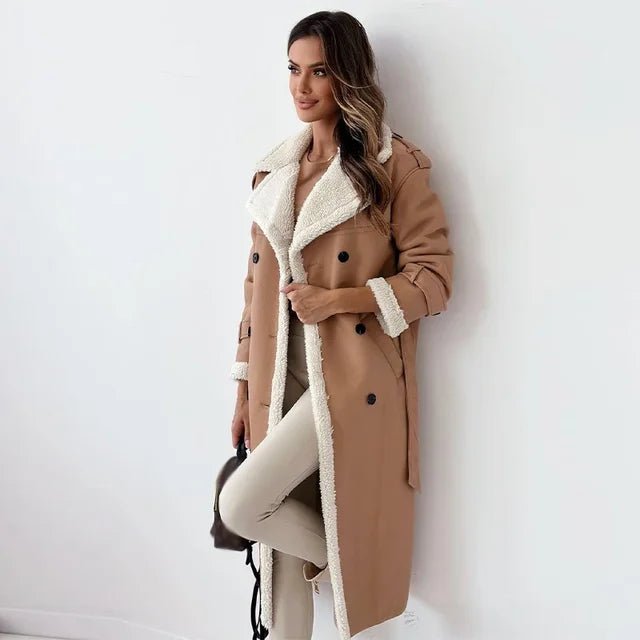 VORINALong Shearling Leather CoatWomen's Coats