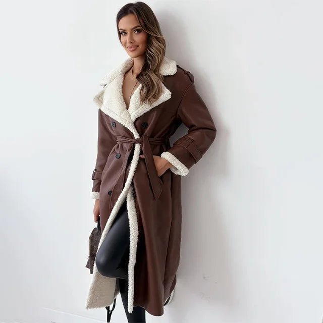 VORINALong Shearling Leather CoatWomen's Coats