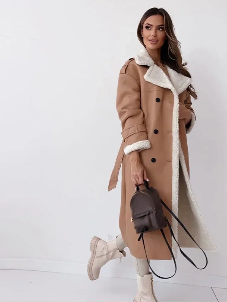 VORINALong Shearling Leather CoatWomen's Coats