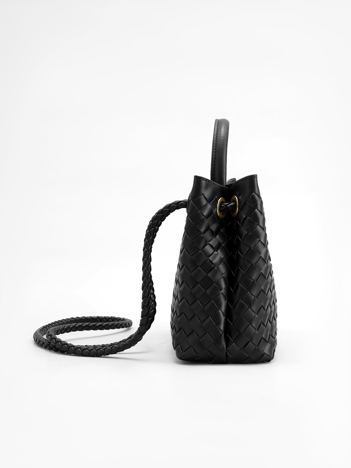 Vorina Luxury FashionMetal Twist Detail Handle BagBag