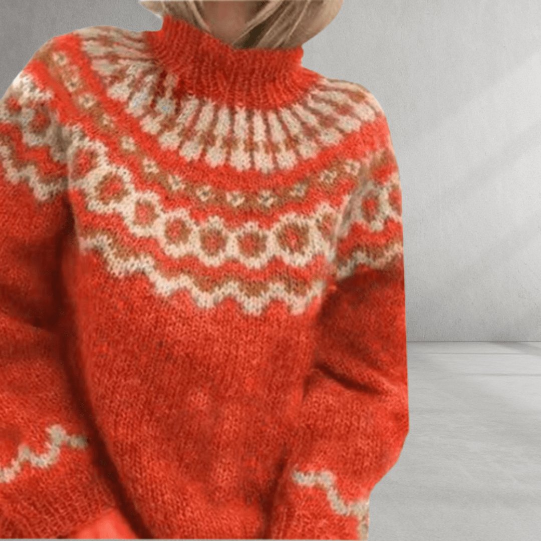 VORINANordic Knit Pattern SweaterWomen's Sweaters