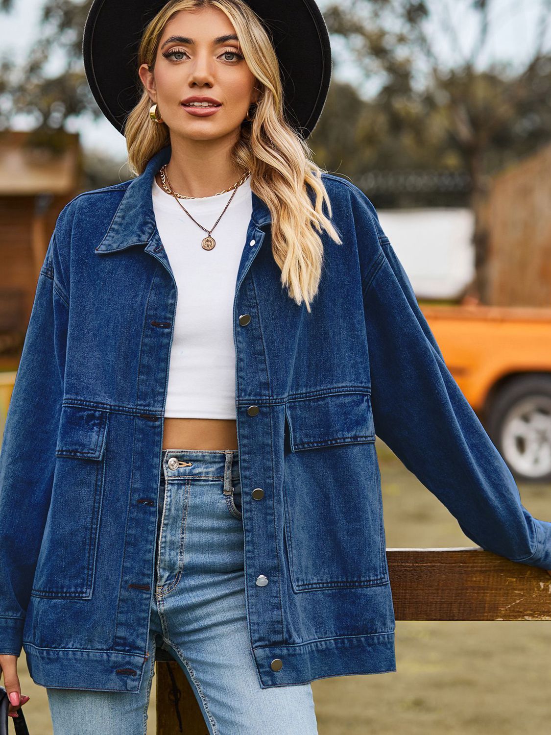 VORINAOversized Denim JacketCoats & Jackets