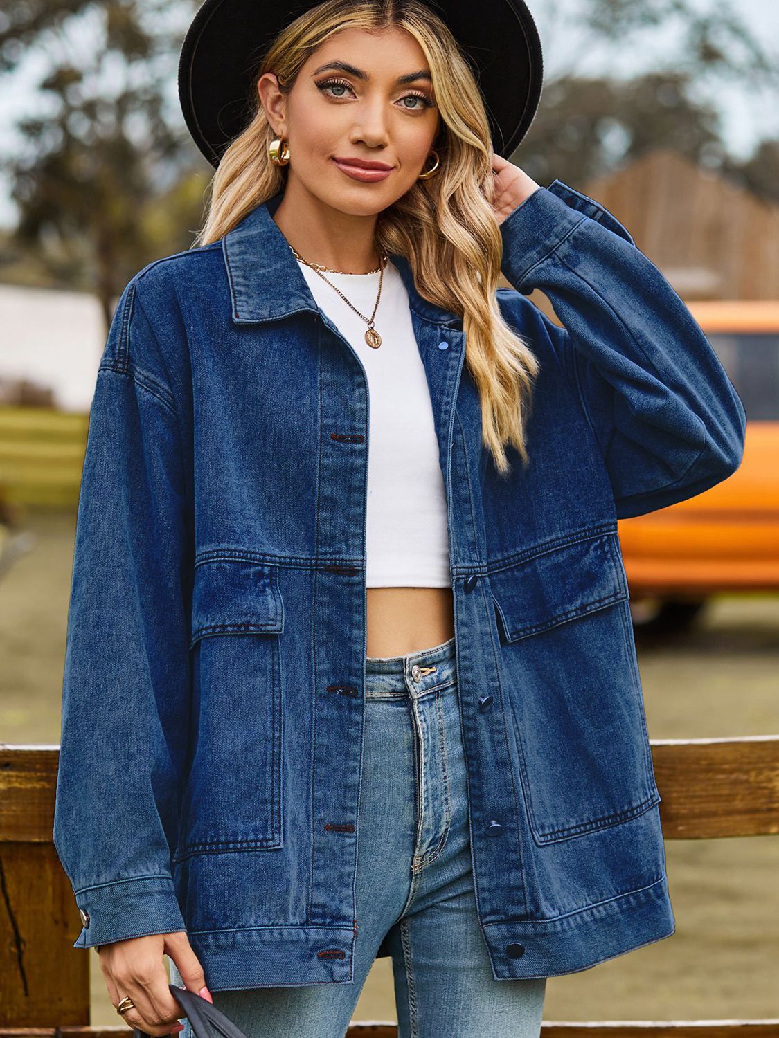 VORINAOversized Denim JacketCoats & Jackets