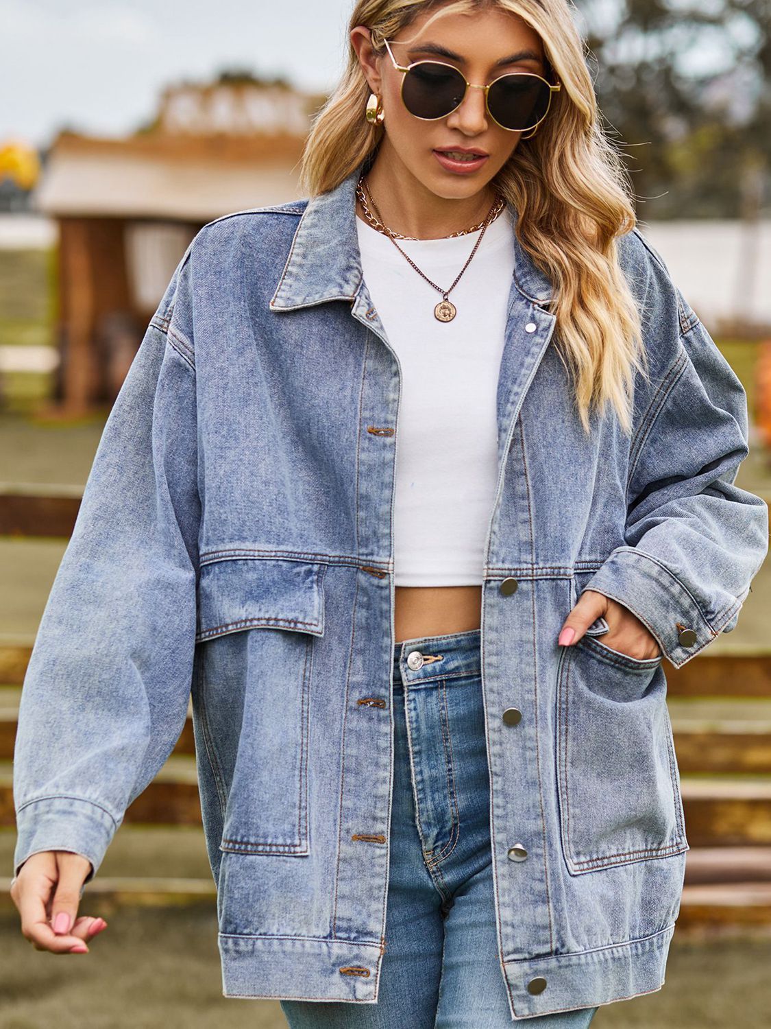 VORINAOversized Denim JacketCoats & Jackets