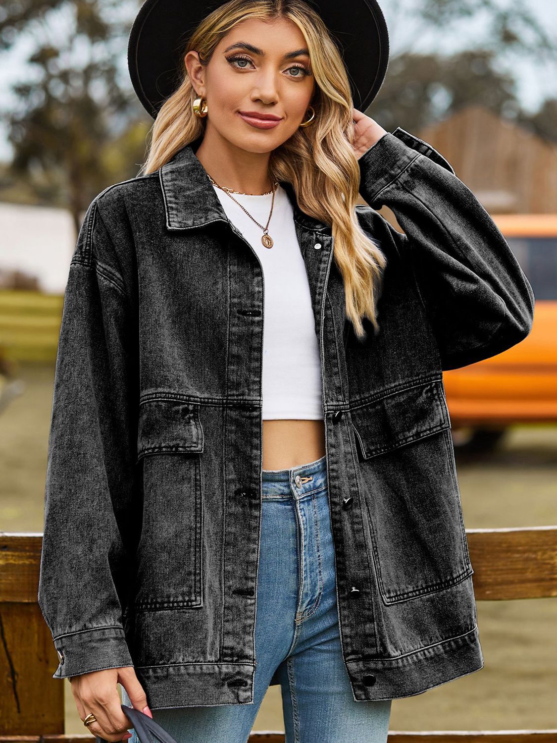 VORINAOversized Denim JacketCoats & Jackets