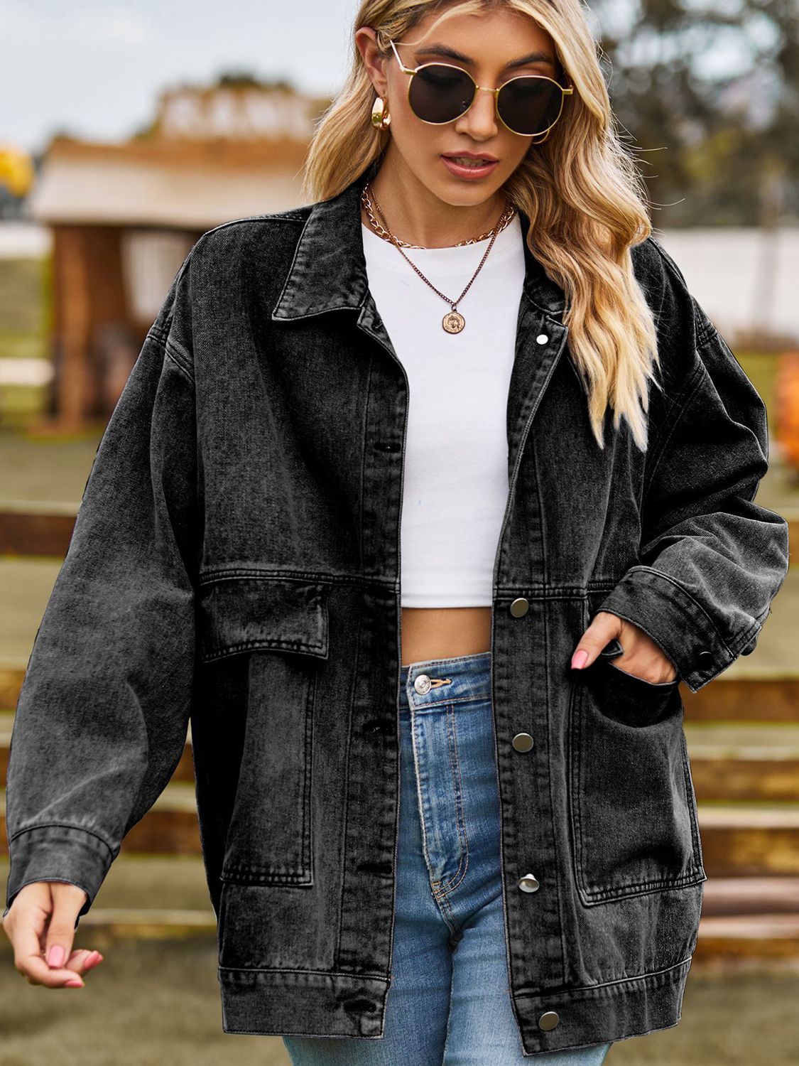 VORINAOversized Denim JacketCoats & Jackets