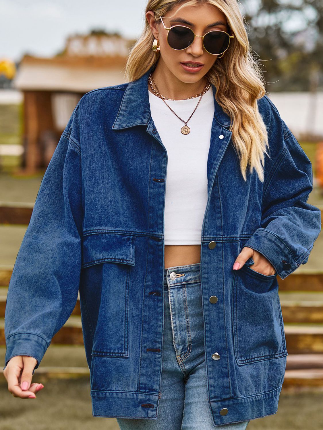 VORINAOversized Denim JacketCoats & Jackets