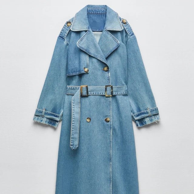 VORINAOversized Denim Trench CoatCoats & Jackets