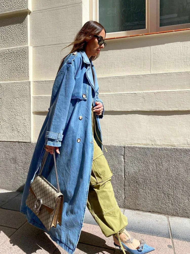 VORINAOversized Denim Trench CoatCoats & Jackets