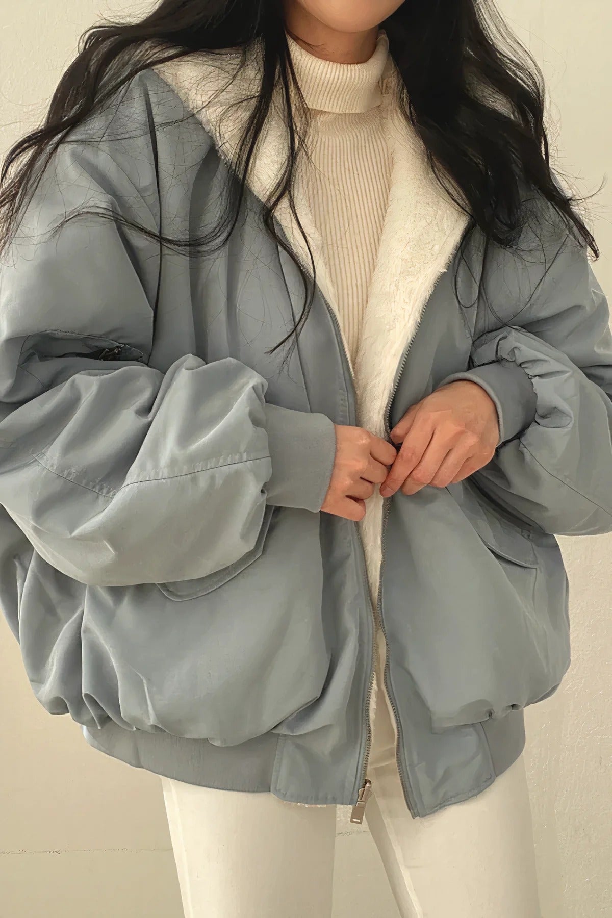 VORINAOversized Fleece Lined JacketJackets & Coats