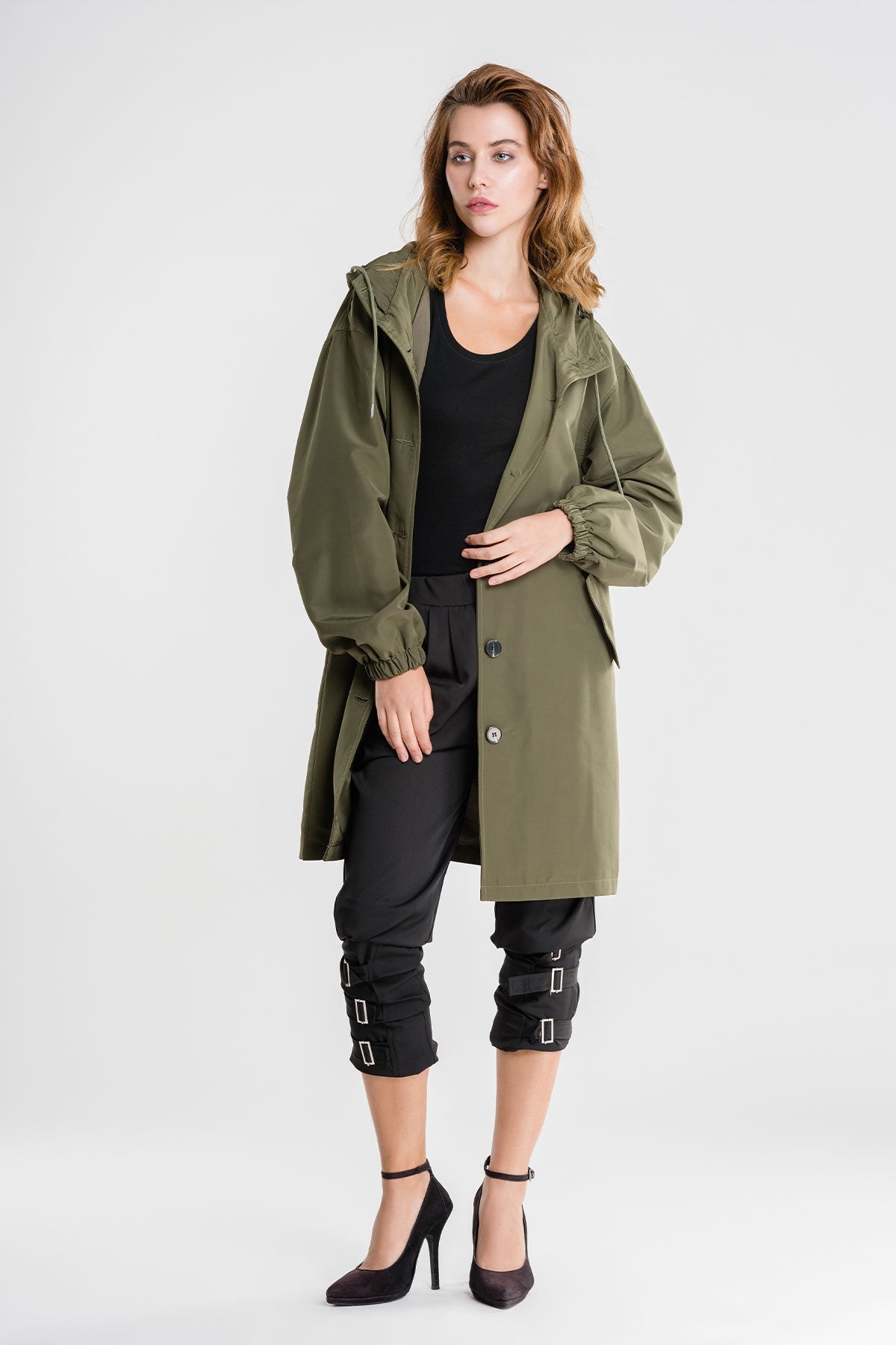 VORINAOversized Hooded Trench CoatCoat